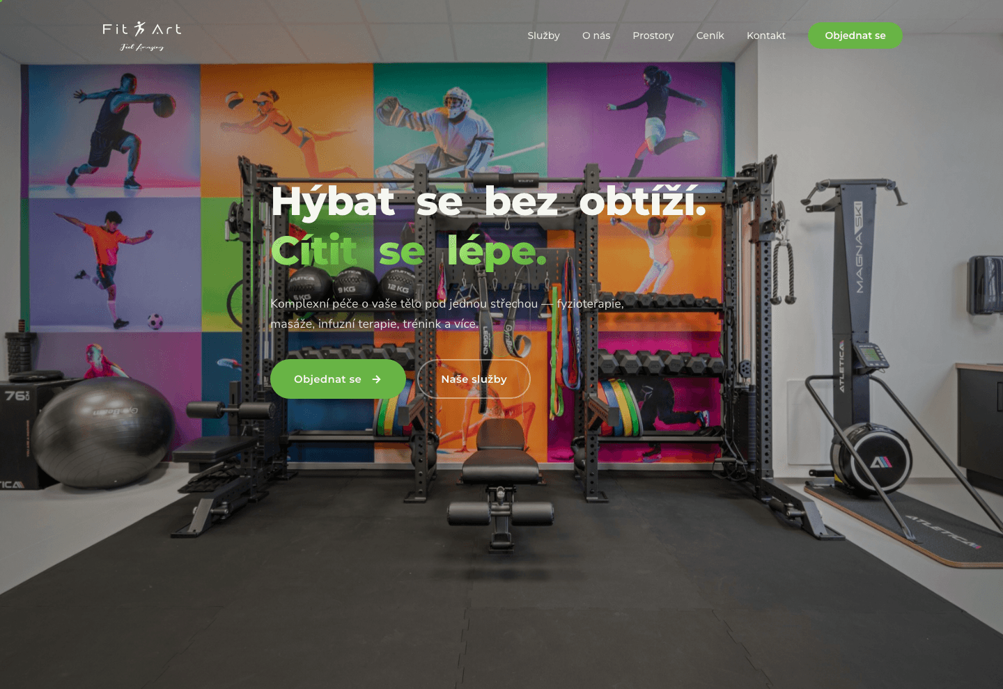 FitArt — ukázka webu na míru