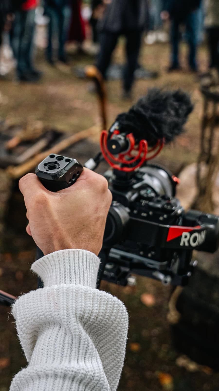 Záběr z natáčení — Sony kamera na DJI Ronin gimbalu