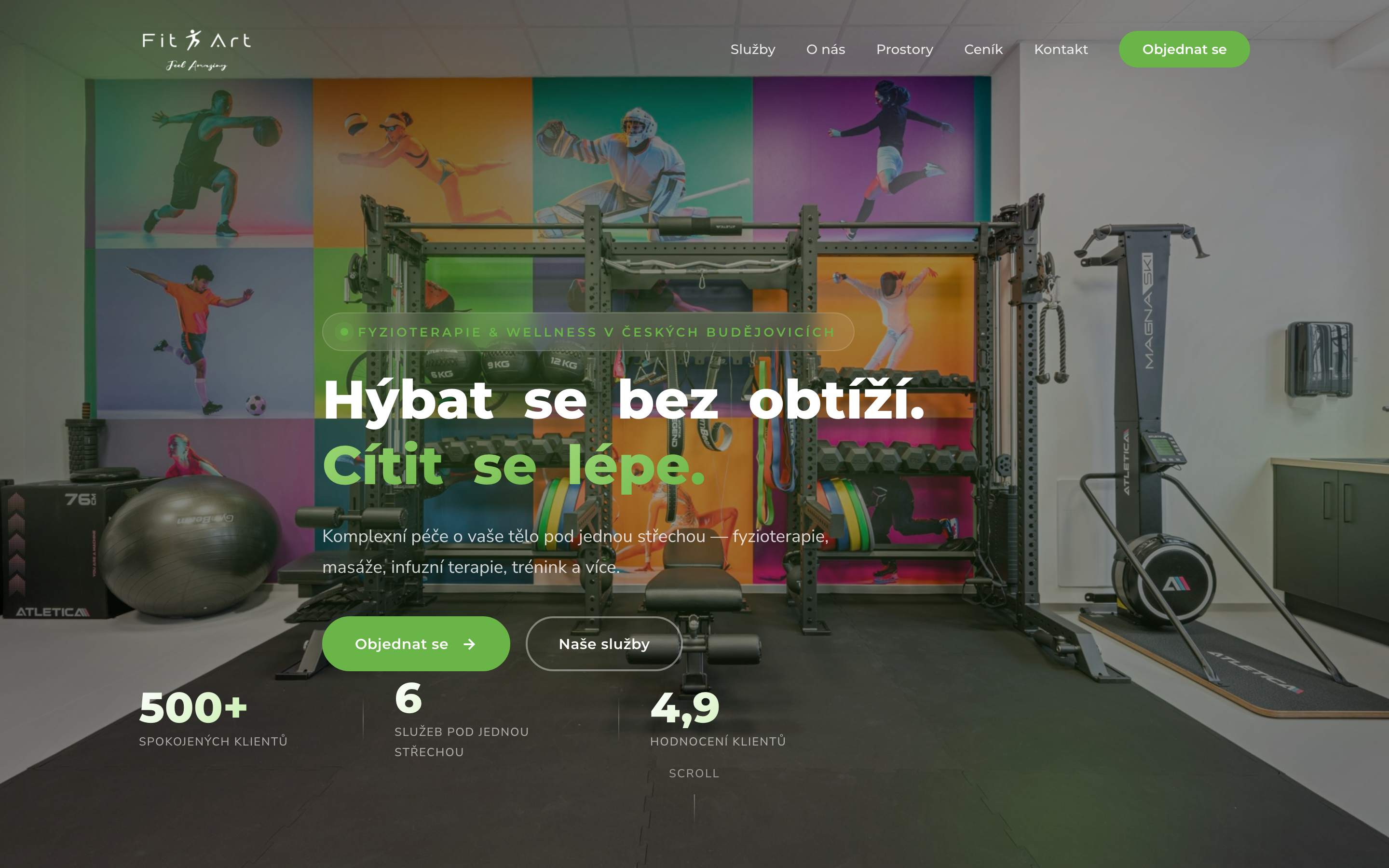 FitArt — náhled webu